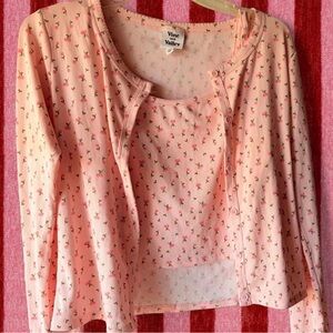 Vine and Valley Pink Floral Cardigan